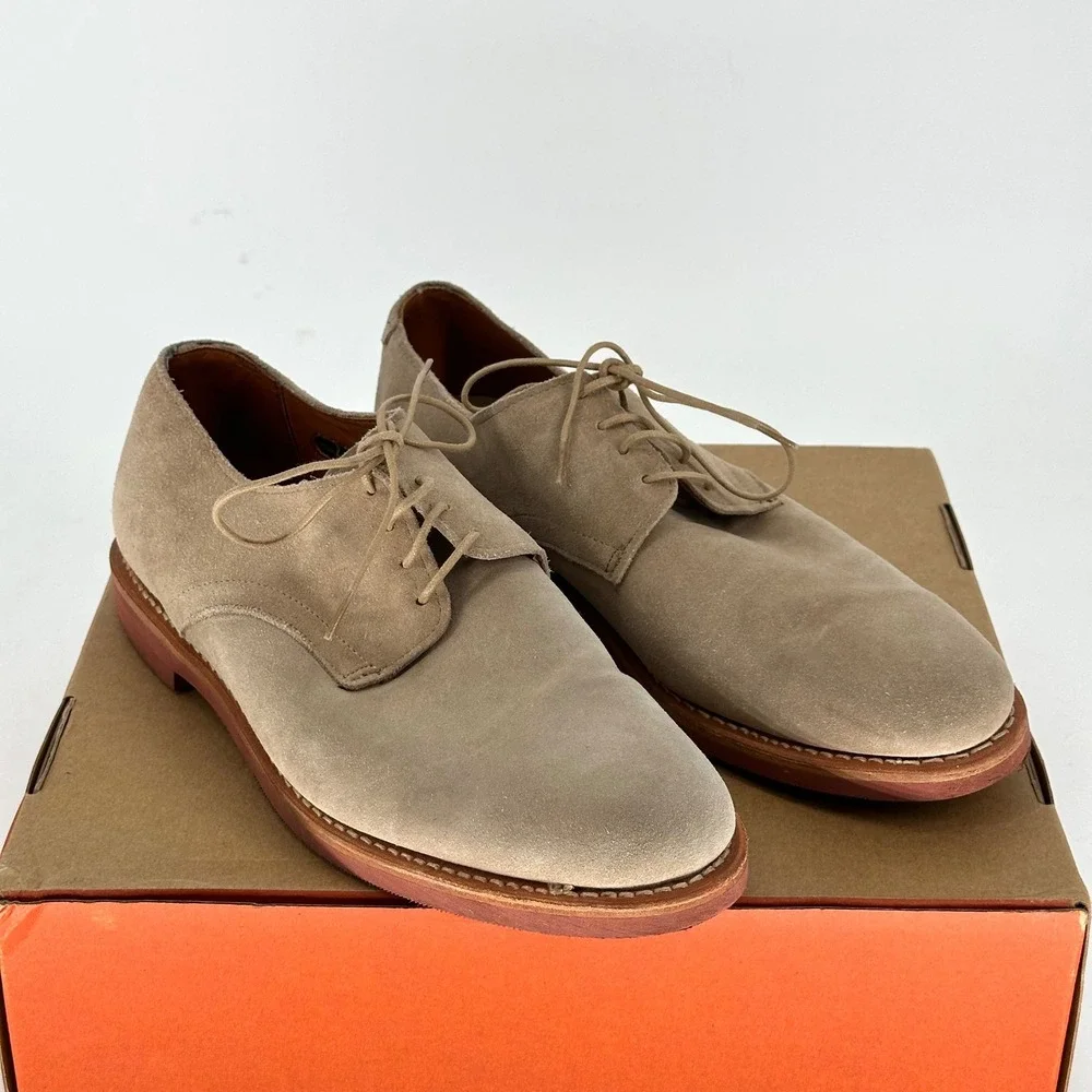 Allen Edmonds Nomad Boone Buck Suede Leather Derby Lace Up Shoes Vibram Men 9.5